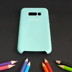 قاب گوشی موبایل SAMSUNG Galaxy S8 سیلیکونی Silicone Case رنگ سبزآبی