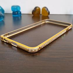 بامپر محافظ گوشی iPhone 6/6s طرح نگین دار رنگ طلایی