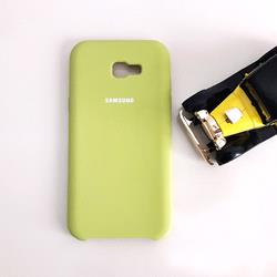 قاب گوشی موبایل SAMSUNG A7 2017 / A720 سیلیکونی Silicone Case رنگ پسته ای