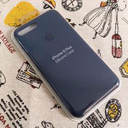 قاب گوشی موبایل iPhone 8 Plus سیلیکونی اصلی Silicone Case رنگ سورمه ای مات