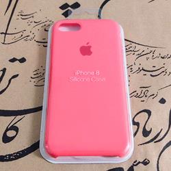 قاب گوشی موبایل iPhone 8 سیلیکونی اصلی Silicone Case رنگ گلبهی فسفری