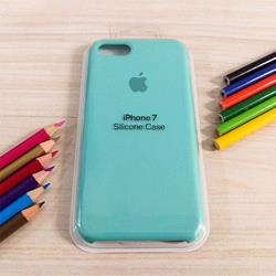 قاب گوشی موبایل iPhone 7 سیلیکونی اصلی Silicone Case رنگ سبز آبی