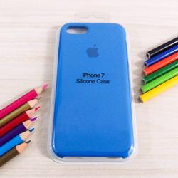 قاب گوشی موبایل iPhone 7 سیلیکونی اصلی Silicone Case رنگ آبی