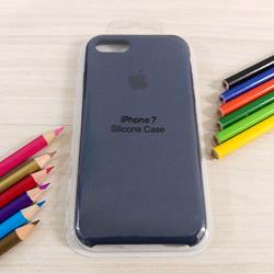 قاب گوشی موبایل iPhone 7 سیلیکونی اصلی Silicone Case رنگ سورمه ای مات