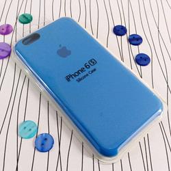 قاب گوشی موبایل iPhone 6/6s سیلیکونی اصلی Silicone Case رنگ آبی