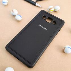 قاب گوشی موبایل SAMSUNG A5 مدل پشت چرم طرح دور دوخت رنگ مشکی 