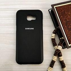 قاب گوشی موبایل SAMSUNG A5 2017 / A520 مدل پشت چرم طرح دور دوخت رنگ مشکی