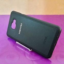 قاب گوشی موبایل SAMSUNG Galaxy C7 برند NOBEL مدل پشت چرم طرح دور دوخت رنگ مشکی
