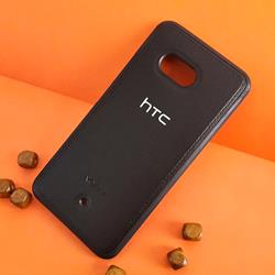 قاب گوشی موبایل HTC U11 مدل پشت چرم طرح دور دوخت رنگ مشکی