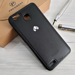 قاب گوشی موبایل Huawei Enjoy 5s / GR3 مدل پشت چرم طرح دور دوخت رنگ مشکی