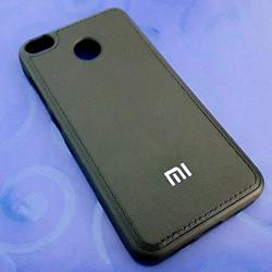 قاب گوشی موبایل Xiaomi Redmi 4 / 4X مدل پشت چرم طرح دور دوخت رنگ مشکی