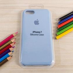 قاب گوشی موبایل iPhone 7 سیلیکونی اصلی Silicone Case رنگ آبی کمرنگ