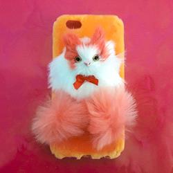 قاب گوشی موبایل iPhone 6/6s مدل عروسکی پشمالو طرح 2 رنگ نارنجی