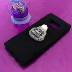 قاب گوشی موبایل SAMSUNG Galaxy S8 مدل زمستانی کلاهدار رنگ مشکی خاکستری