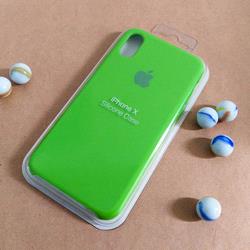 قاب گوشی موبایل iPhone X سیلیکونی اصلی Silicone Case رنگ سبز چمنی