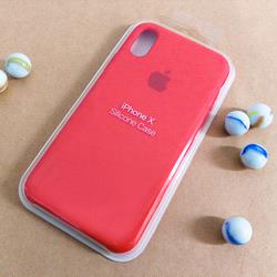 قاب گوشی موبایل iPhone X سیلیکونی اصلی Silicone Case رنگ قرمز