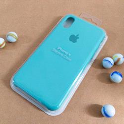 قاب گوشی موبایل iPhone X سیلیکونی اصلی Silicone Case رنگ سبز آبی