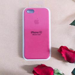 قاب گوشی موبایل iPhone 5/5s/SE سیلیکونی اصلی Silicone Case رنگ گلبهی تیره