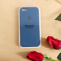 قاب گوشی موبایل iPhone 5/5s/SE سیلیکونی اصلی Silicone Case رنگ سورمه ای