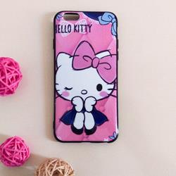 قاب گوشی موبایل iPhone 6/6s طرح Hello Kitty رنگ صورتی مشکی