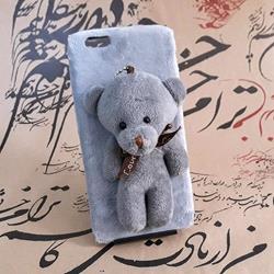 قاب گوشی موبایل iPhone 6 Plus مدل عروسکی پشمالو طرح 4 رنگ خاکستری