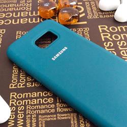 قاب گوشی موبایل SAMSUNG Galaxy S7 Edge سیلیکونی Silicone Case رنگ سبز آبی کیهانی