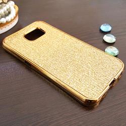 قاب گوشی SAMSUNG S7 Edge Plus برند لاکچری طرح الماس طلایی