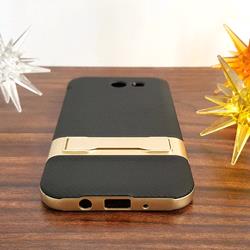 قاب گوشی موبایل SAMSUNG J3 2017 / J320 مدل هولدر استندی رنگ مشکی طلایی