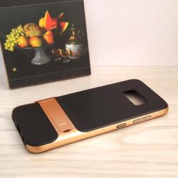 قاب گوشی موبایل SAMSUNG  S8 مدل هولدر استندی رنگ مشکی طلایی
