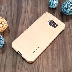 قاب گوشی موبایل SAMSUNG Galaxy S6 برند motomo مدل لیزری رنگ طلایی 