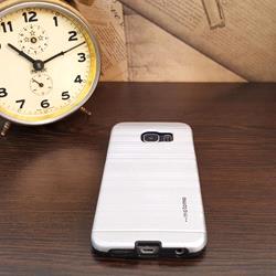 قاب گوشی موبایل SAMSUNG  Galaxy S6 Edge برند motomo مدل لیزری رنگ نقره ای