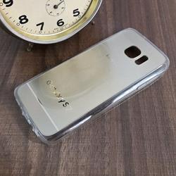 قاب گوشی موبایل SAMSUNG Galaxy S7 طرح متال بامپر ژله ای شفاف رنگ نقره ای