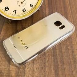 قاب گوشی موبایل SAMSUNG Galaxy S7 طرح متال بامپر ژله ای شفاف رنگ طلایی