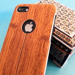 قاب گوشی موبایل iPhone 7 برند ROCK مدل طرح چوب رنگ قهوه ای