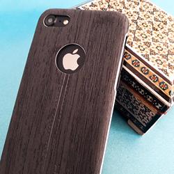 قاب گوشی موبایل iPhone 7 برند ROCK مدل طرح چوب رنگ مشکی