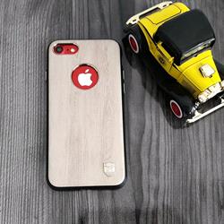 قاب گوشی موبایل iPhone 7 برند UYITLO مدل طرح چوب رنگ کرمی