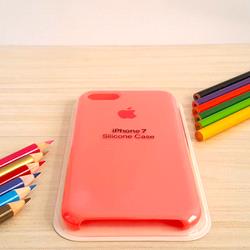 قاب گوشی موبایل iPhone 6 Plus سیلیکونی اصلی Silicone Case رنگ گلبهی فسفری