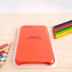 قاب گوشی موبایل iPhone 7 سیلیکونی اصلی Silicone Case رنگ گلی