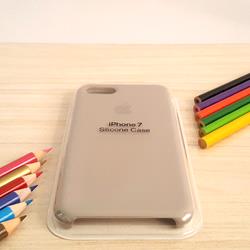 قاب گوشی موبایل iPhone 7 سیلیکونی اصلی Silicone Case رنگ شیر کاکائویی