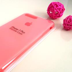 قاب گوشی موبایل iPhone 7 Plus سیلیکونی اصلی Silicone Case رنگ گلبهی فسفری