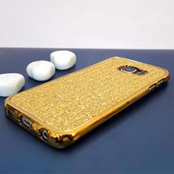 قاب گوشی SAMSUNG S6 Edge برند لاکچری طرح الماس طلایی