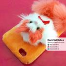 قاب گوشی موبایل iPhone 6/6s مدل عروسکی پشمالو طرح 2 رنگ نارنجی