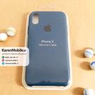 قاب گوشی موبایل iPhone X سیلیکونی اصلی Silicone Case رنگ آبی نفتی