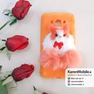 قاب گوشی موبایل SAMSUNG J7 2016 / J710 مدل عروسکی پشمالو طرح 2 رنگ نارنجی