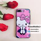 قاب گوشی موبایل iPhone 7 طرح Hello Kitty رنگ صورتی مشکی