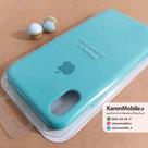 قاب گوشی موبایل iPhone X سیلیکونی اصلی Silicone Case رنگ سبز آبی