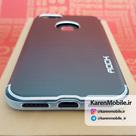 قاب گوشی موبایل iPhone 7 برند ROCK مدل بامپر ژله ای پشت آلومینیومی رنگ مشکی