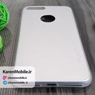 قاب گوشی موبایل iPhone 7 Plus برند ROCK مدل بامپر ژله ای پشت آلومینیومی رنگ نقره ای