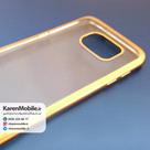 قاب گوشی موبایل SAMSUNG Galaxy S7 Edge برند ROCK مدل ژله ای شفاف بامپر رنگ طلایی