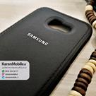 قاب گوشی موبایل SAMSUNG A5 2017 / A520 مدل پشت چرم طرح دور دوخت رنگ مشکی